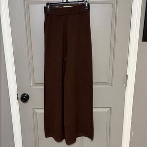 Sincerely Jules Ribbed Knit Pants in Dark Brown